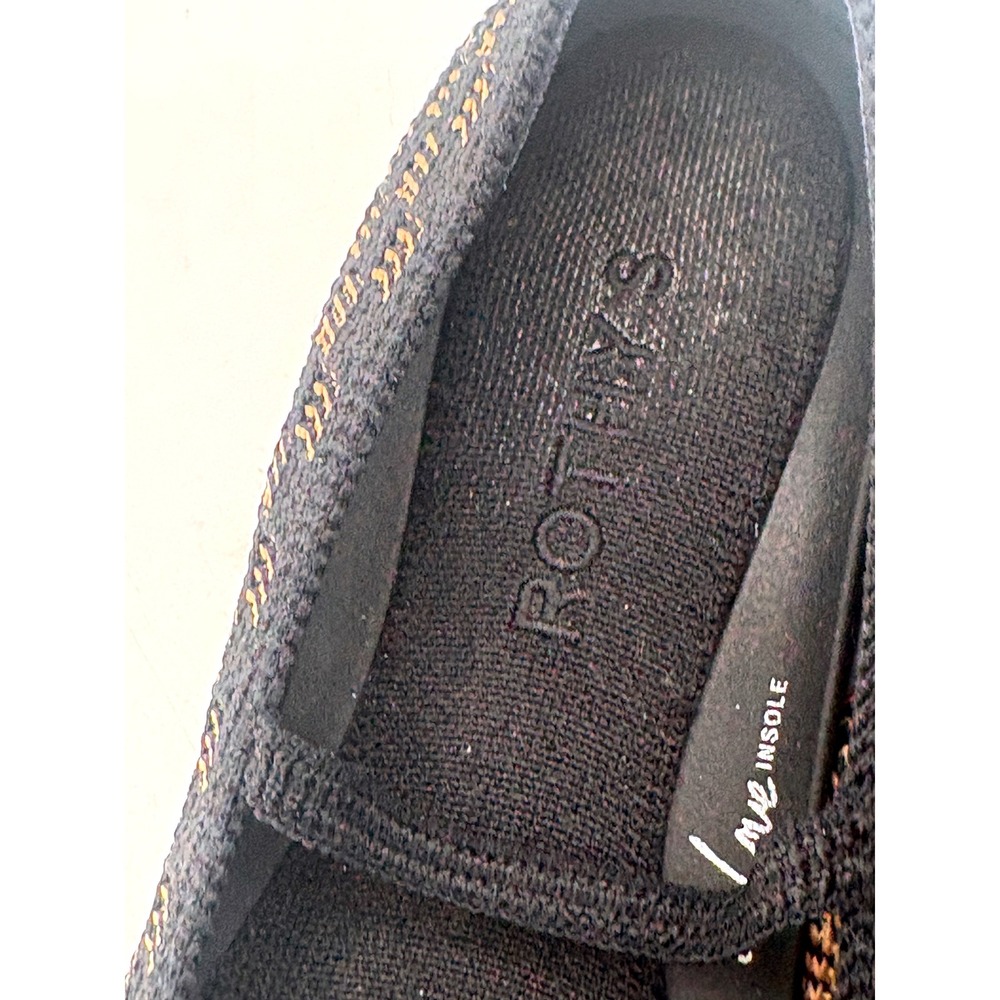 Rothy's Shoes Max Square Mary Jane Flat Women Size 8 Black Tan - Picture 5 of 8